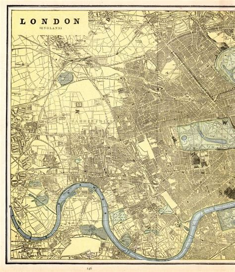 Old Map Of The City Of London In 1888 | Images and Photos finder