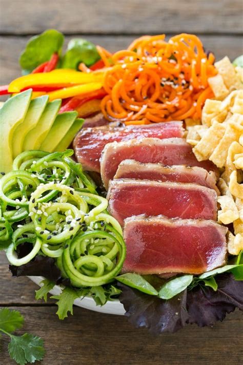 Ahi Tuna Salad with Sesame Ginger Dressing - Dinner at the Zoo