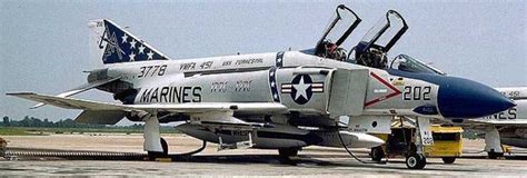 A USMC McDonnell F-4J Phantom II from VMFA-451 Fighter Squadron ...