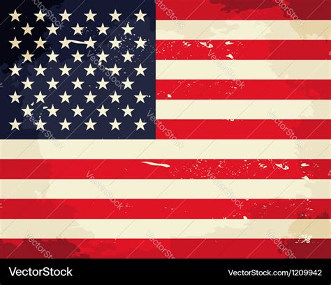 Vintage american flag Royalty Free Vector Image