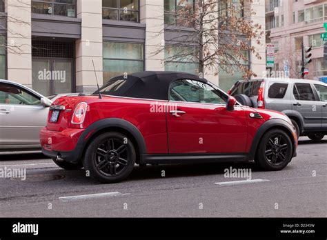 Red Mini Cooper convertible Stock Photo - Alamy