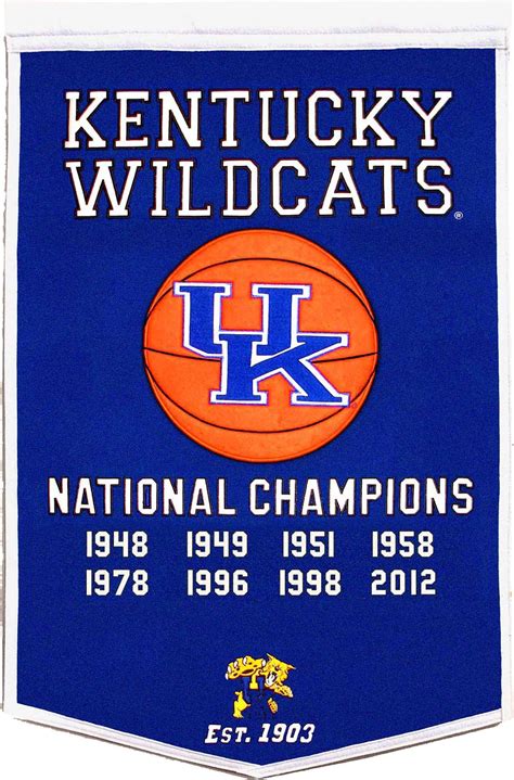 Kentucky Wildcats Basketball National Champions Banner, Team | Kentucky ...