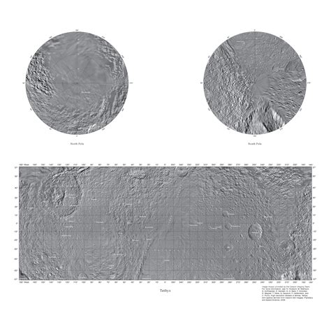 Map of Tethys with place names | The Planetary Society