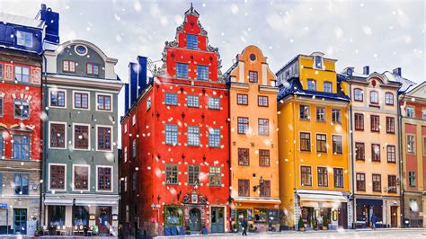 Stortorget in Gamla Stan district during Christmas, Stockholm, Sweden ...