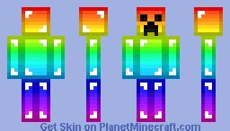 Rainbow Creeper Minecraft Skin