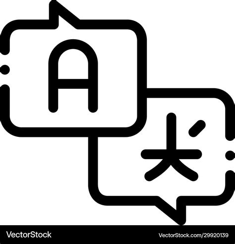 Speak in different languages icon thin line Vector Image