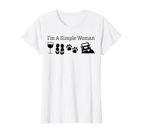 Jeep Wrangler I'm A Simple Woman Love Wine Flip Flops Dog 4X4 T-Shirt ...