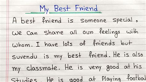 My best friend essay in English | Write an essay on my best friend ...