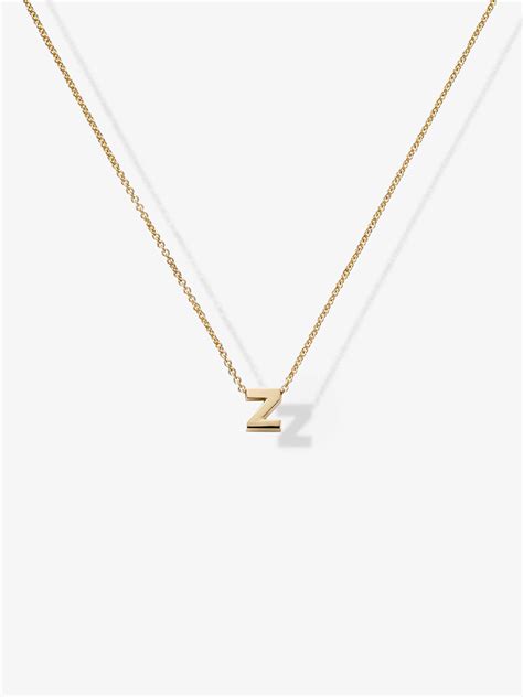 Letter Z Necklace | Necklace, Initial necklace gold, Gold letter necklace