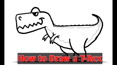 How to Draw a T-Rex for Kids | Easy Step by Step Drawing Tutorials ...