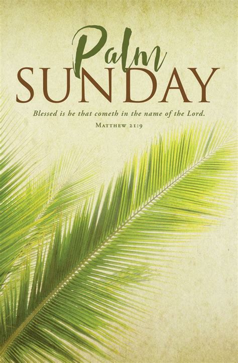 Church Bulletin 11" - Palm Sunday - Matthew 21:9 - H3726 (Pack of 100 ...