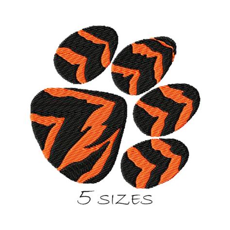 Tiger Paw Machine Embroidery Design Cute Forest Animals Instant ...