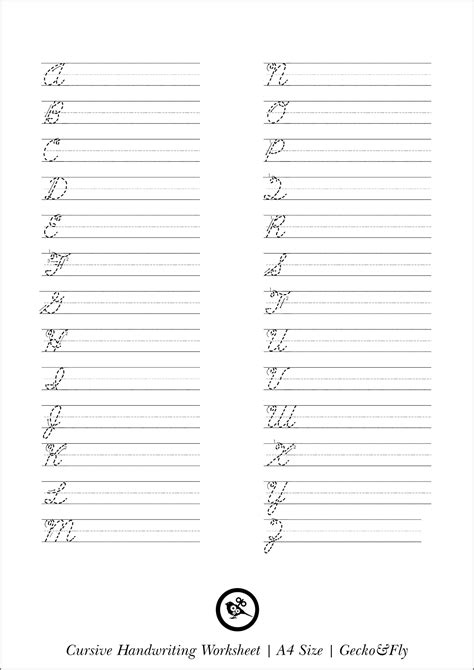 Cursive Tracing Worksheets | Download Printable Cursive Alphabet Free!