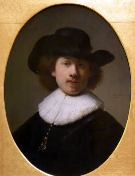 Rembrandt – Self Portrait with a Wide Brimmed-Hat, 1632 – AC studies