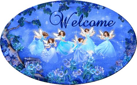 Welcome Images With Flowers Animated Clipart