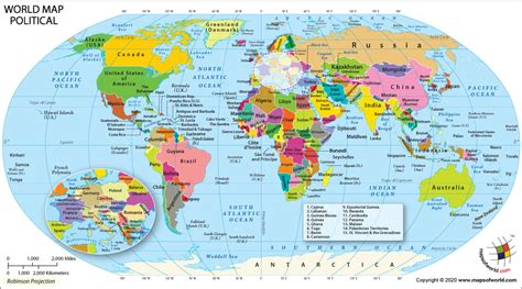 World Map Of Countries And Continents - Ricky Christal