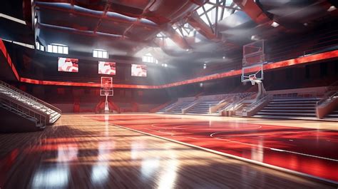 Premium AI Image | basketball court sport arena