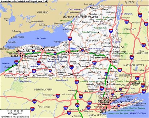 New York State road map | Map of new york, Lake champlain, Tourist map