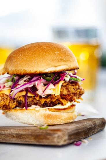 Crispy Chicken Sandwich with Spicy Slaw - Simply Delicious