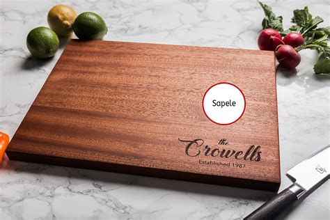 Cutting Board Personalized - Minimalist Custom Engraved Cutting Board