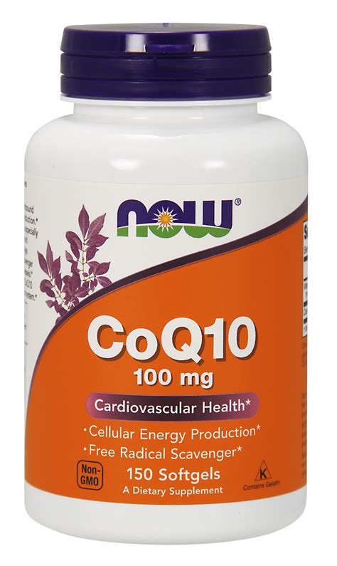 NOW Supplements, CoQ10 (Coenzyme Q10) 100 mg, Cardiovascular Health ...