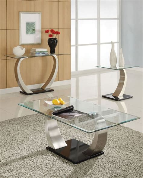 Alena Modern Chrome Glass Coffee Table | Glass coffee tables living ...