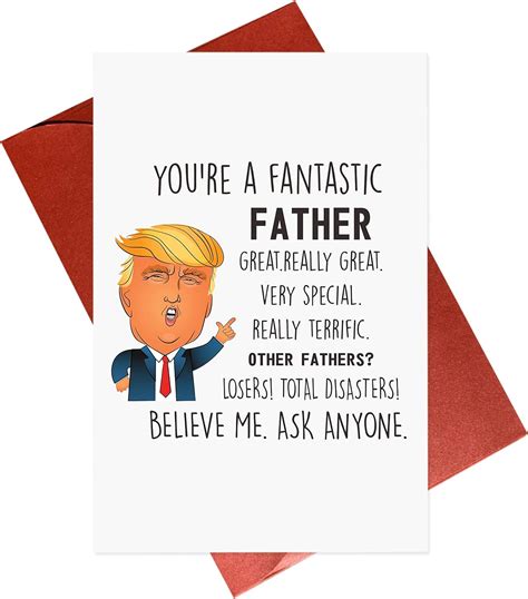 Funny Father's Day Card,Trump Father,Dad Birthday,Humorous Greeting ...