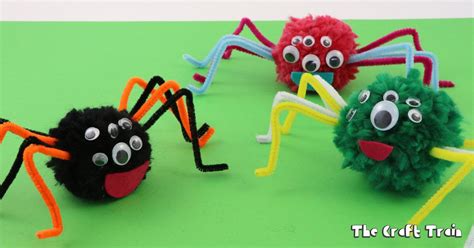 Easy pom pom spider | Pom pom spiders, Easy crafts for kids, Crafts for ...