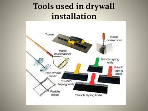 Tools used in drywall installation