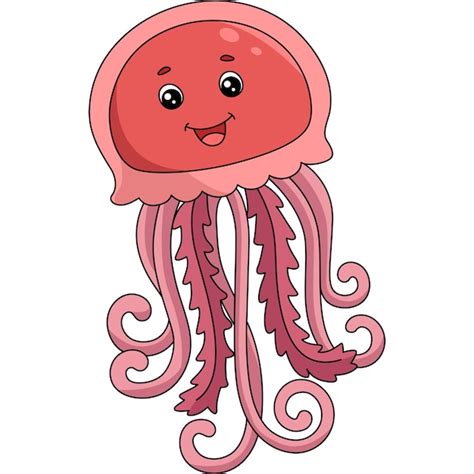 Premium Vector | Jellyfish Cartoon Colored Clipart Illustration