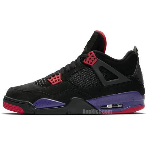 Air Jordan Retro 4 "Raptors" Black Purple Shoes For Sale AQ3816-065