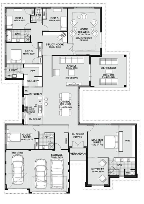 Awesome Luxury 5 Bedroom House Plans - New Home Plans Design