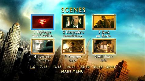 Superman Returns (2006) - DVD Movie Menus