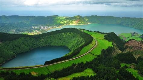 Aerial photography of body of water, nature, landscape, lake, Portugal ...