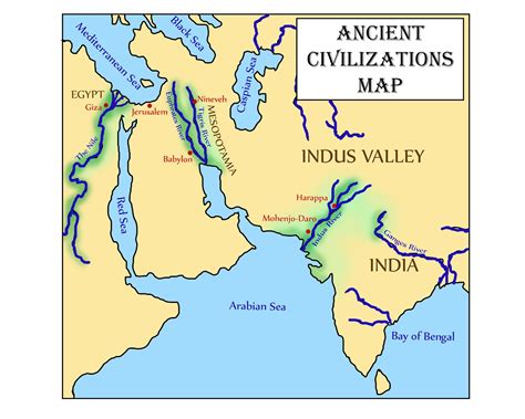 Ganges And Indus River Map