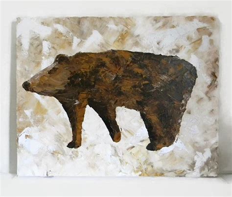 Brown Bear Original Acrylic Painting 24X30 Large | Etsy | Rustic ...