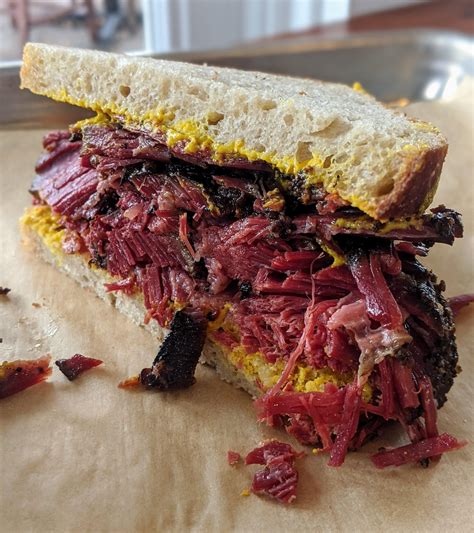 Texas BBQ Smoked Pastrami Sandwich from Mum Foods (Austin TX)