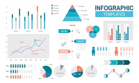 Free Vector | Infographic templates progress analysis charts graph