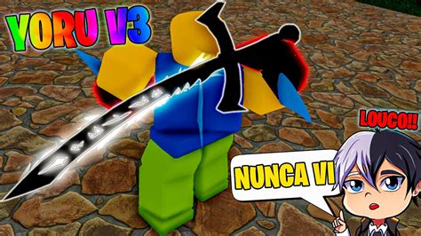 TESTEI A 𝐘𝐎𝐑𝐔 𝐕𝟑 PELA PRIMEIRA VEZ no BLOX FRUITS!! - YouTube