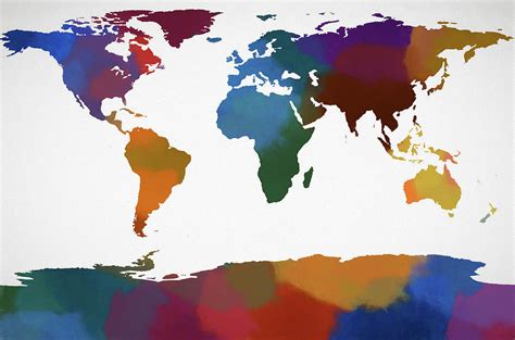 Colorful World Map Painting by Dan Sproul