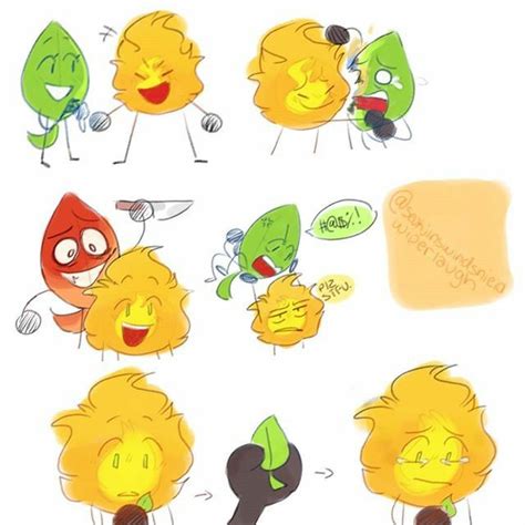 Fiery & Leafy, BFDI BFB | Animated drawings, Ship art, Cartoon art