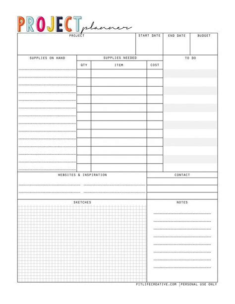 Project Planner Printable Got BIG plans? Then you need the project ...