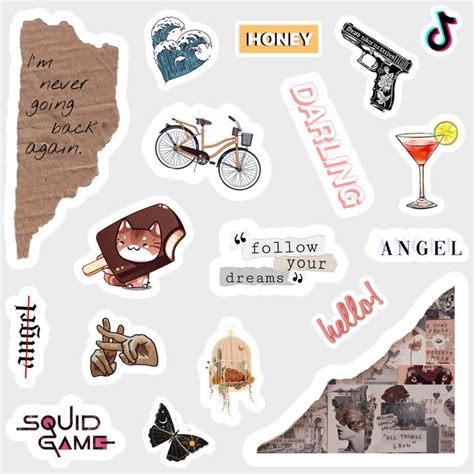 Aesthetic stickers | Aesthetic stickers, Scrapbook stickers printable ...