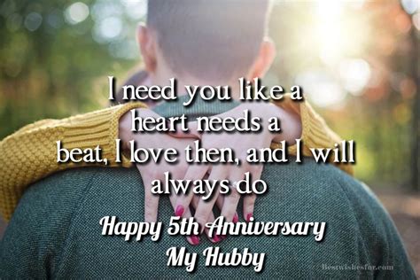 5th Marriage Anniversary Quotes Images For Hubby | Best Wishes