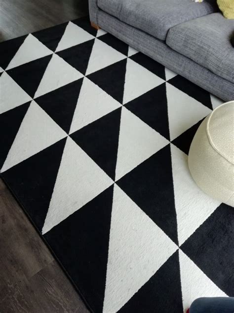 Black and white geometric Ikea rug | in Derby, Derbyshire | Gumtree