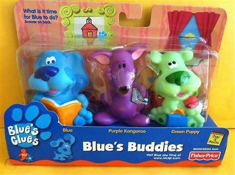 NEW 3 Blues Clues Figures~BLUES BUDDIES~Blue/Purple Kangaroo/Green ...