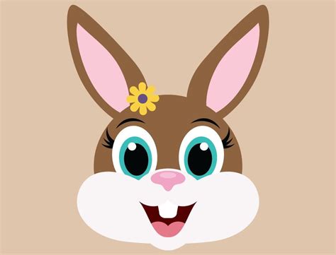 Cute Bunny Rabbit SVG Cut Files, PNG Easter Bunny Clipart, Bunny Face ...