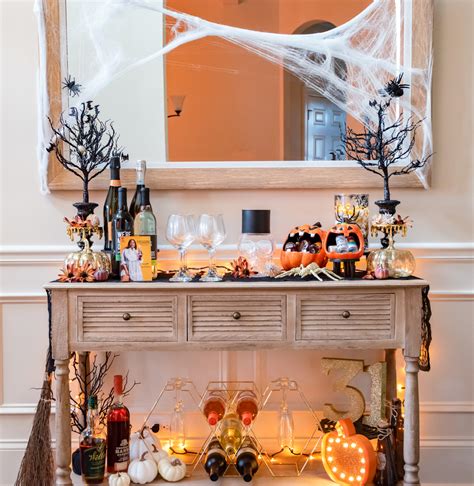 Halloween Bar Table Decor Styled by Erica Valentin