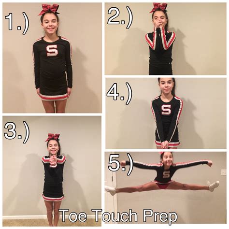 A tutorial of how to do a toe touch prep! stretch for cheer. # ...