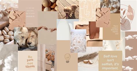 Beige Aesthetic Collage Laptop Wallpapers | Cute laptop wallpaper ...